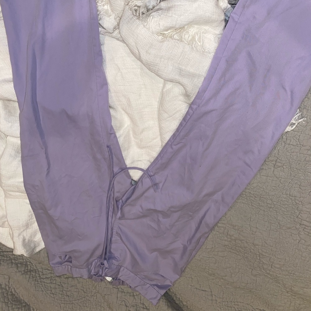 Purple Greys anatomy scrub pants